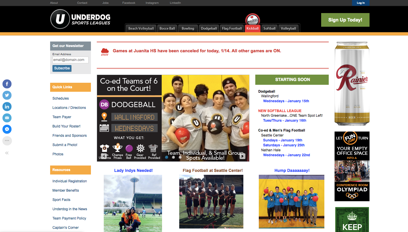 League Lab / Underdog Sports screenshot